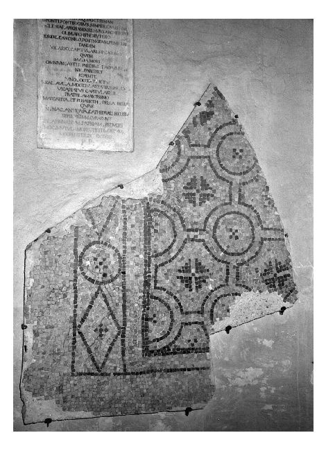 decorazione musiva, frammento - ambito pugliese (sec. VI)