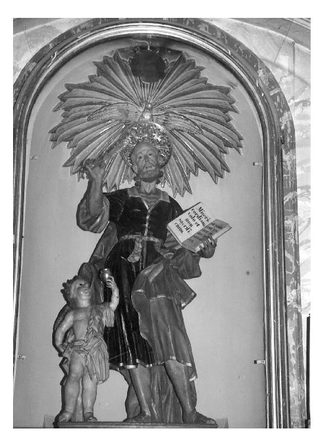 San Matteo e l'angelo (statua) - ambito pugliese (secc. XVIII/ XIX)