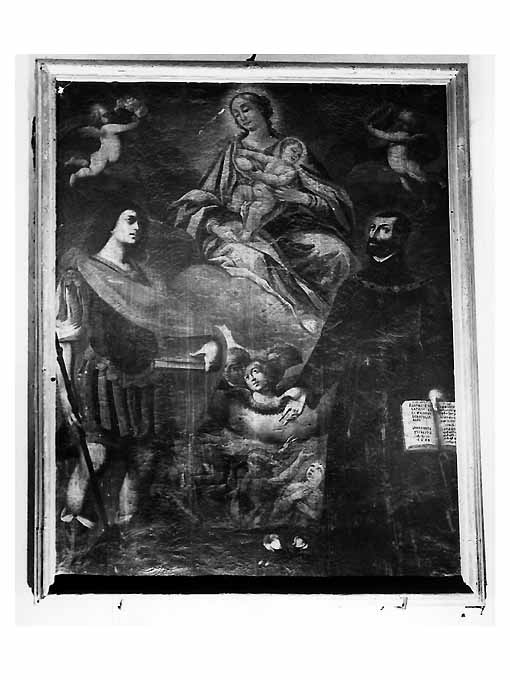 Madonna con Bambino, san Gaetano e anime del Purgatorio (dipinto) - ambito Italia meridionale (sec. XVII)