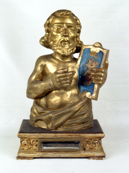 San Luca ritrae la Madonna (reliquiario - a busto) - ambito dauno (secc. XVII/ XVIII)