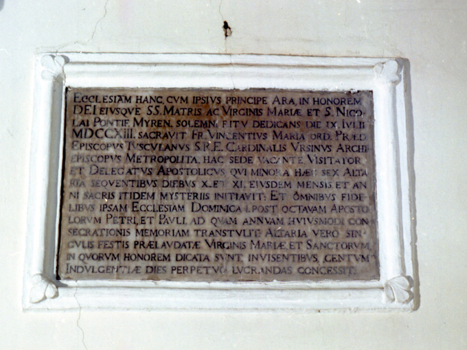 lapide documentaria - ambito Italia meridionale (sec. XVIII)