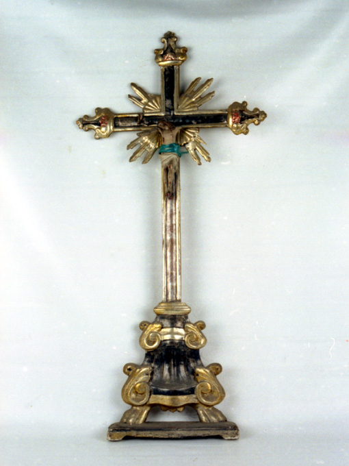 Cristo crocifisso (croce d'altare) - ambito Italia meridionale (seconda metà sec. XIX)