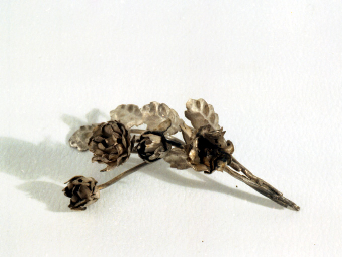 vaso d'altare con composizione floreale, frammento - ambito napoletano (sec. XIX)