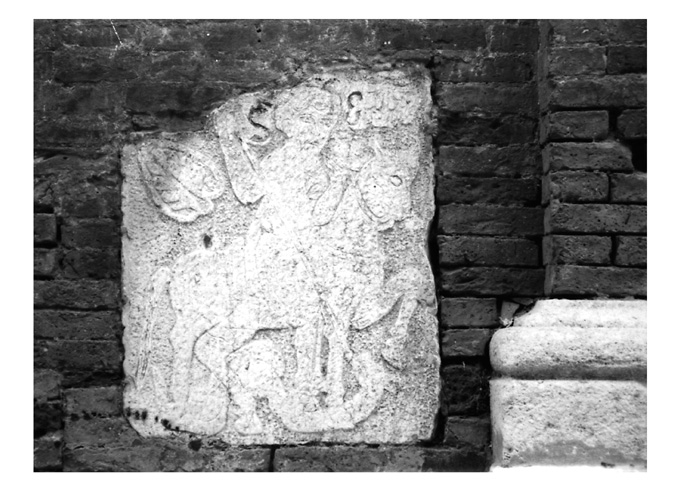 San Giorgio e il drago (rilievo, frammento) - ambito bizantino-albanese (sec. XI)