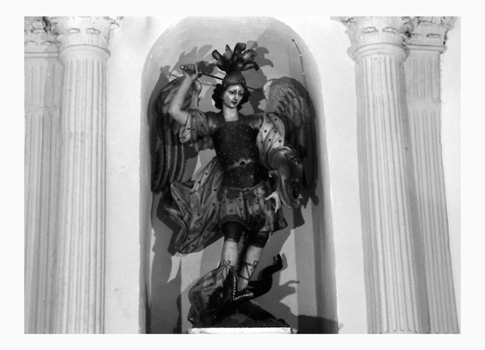 San Michele Arcangelo combatte il drago (statua) - ambito napoletano (secc. XVII/ XVIII)