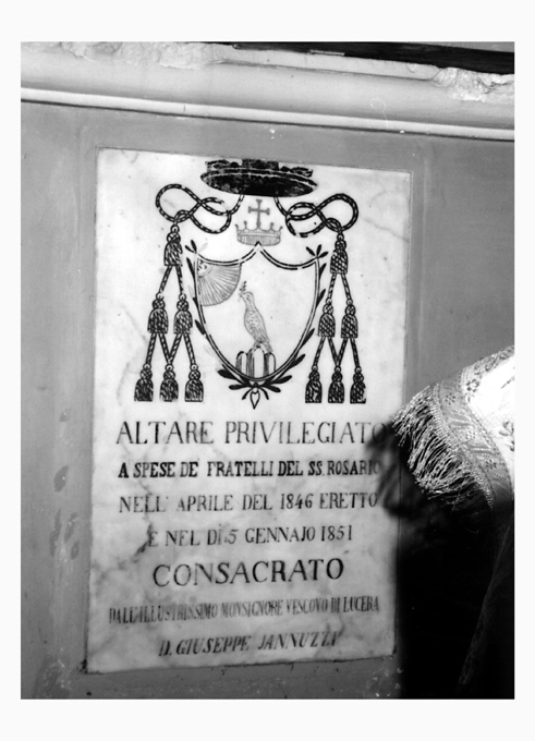 lapide commemorativa - produzione pugliese (sec. XIX)