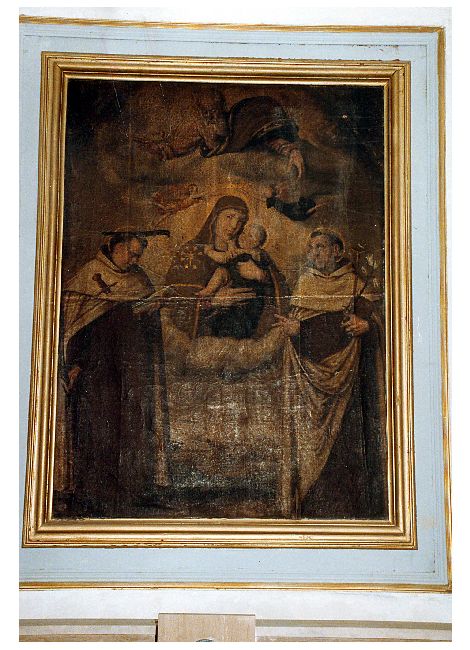 Madonna con Bambino tra san Dionigi e san Redento (dipinto) - ambito pugliese (sec. XVII)