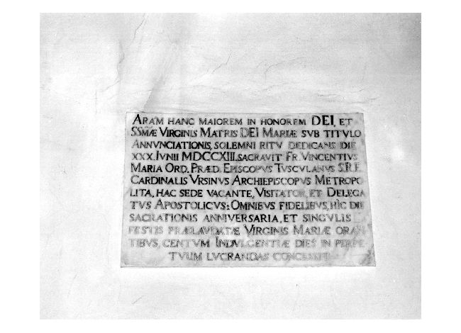 lapide - ambito Italia meridionale (sec. XVIII)