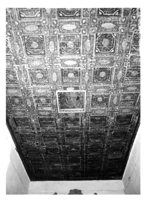 motivi decorativi a cassettoni (soffitto dipinto) - ambito Italia meridionale (sec. XVII)