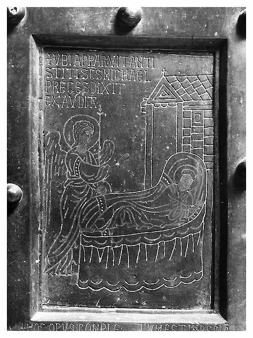 seconda apparizione di San Michele a San Lorenzo Maiorano, detta della "V ittoria" (formella) - produzione bizantina (sec. XI)