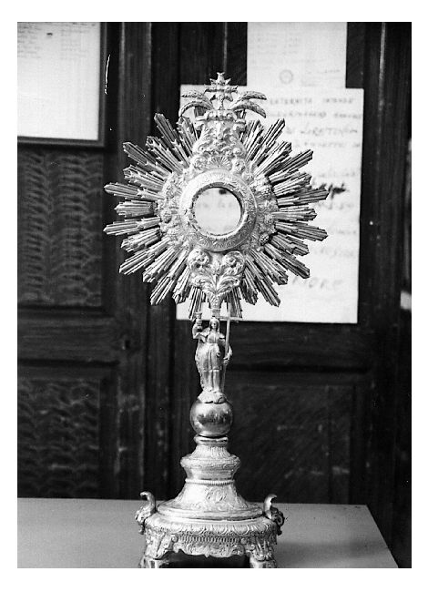 ostensorio - a raggiera - ambito Italia meridionale (sec. XIX)