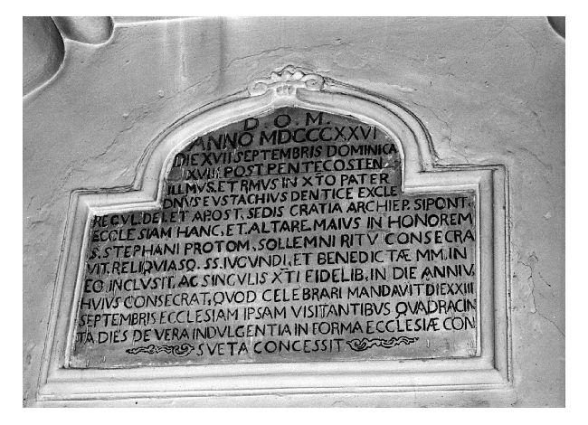 lapide - ambito Italia meridionale (sec. XIX)