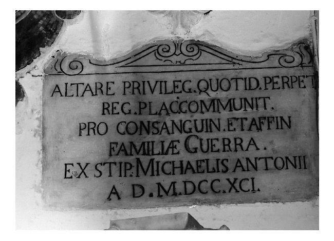 lapide - ambito pugliese (sec. XVIII)