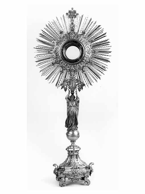 ostensorio - a raggiera - ambito Italia meridionale (secc. XVIII/ XIX)
