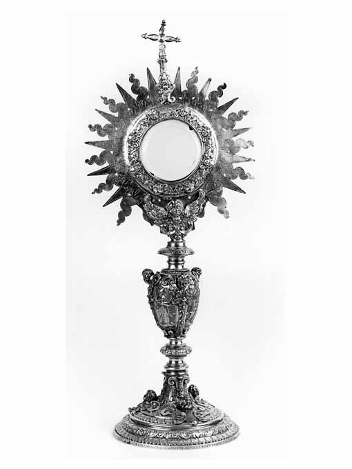 ostensorio - a raggiera - ambito napoletano (sec. XVII)