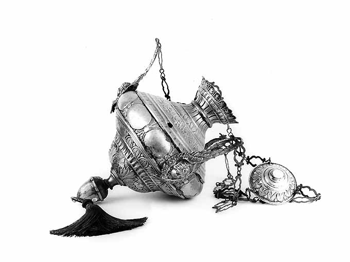 lampada pensile, serie - ambito Italia meridionale (sec. XIX)