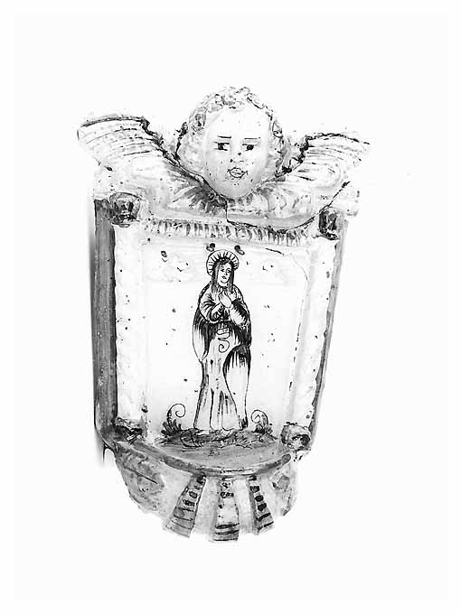 Madonna orante (acquasantiera pensile) - manifattura Italia meridionale (sec. XVIII)