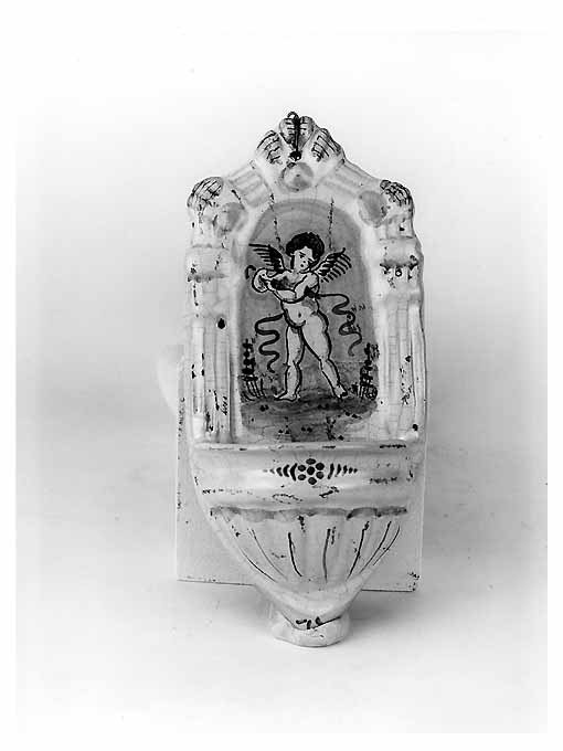putto alato (acquasantiera pensile) - manifattura Italia meridionale (sec. XVIII)