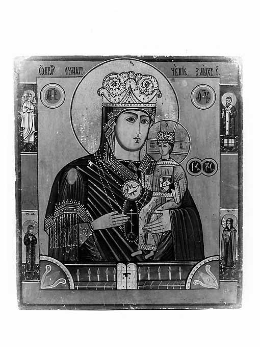 Madonna con Bambino (icona) - produzione russo-slava (sec. XIX)