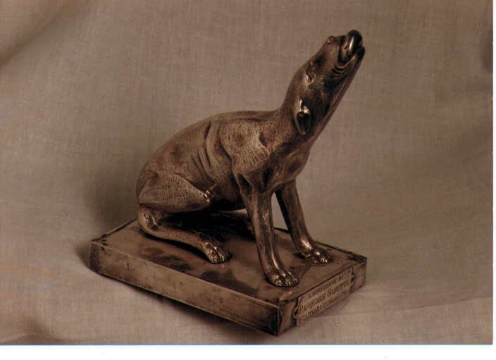 cane (attributo iconografico di immagine sacra) - ambito Italia meridionale (sec. XX)