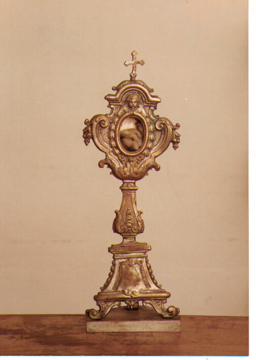 reliquiario - a ostensorio - ambito Italia meridionale (seconda metà sec. XIX)