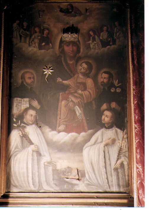 Madonna con Bambino tra Angeli e Santi (gesuiti), Madonna della Stella (dipinto) di Marotta Antonio (sec. XVII)