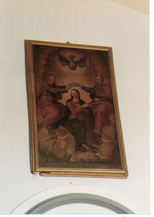 incoronazione di Maria Vergine (dipinto) - ambito Italia meridionale (fine/inizio secc. XVI/ XVII)