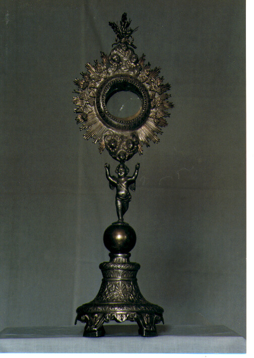 ostensorio - a raggiera - ambito napoletano (metà sec. XIX)