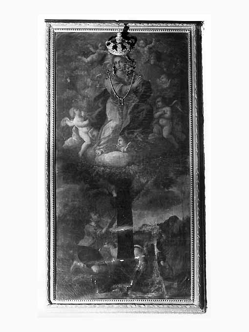 incoronazione di Maria Vergine (dipinto) di Jovino Lorenzo (sec. XIX)