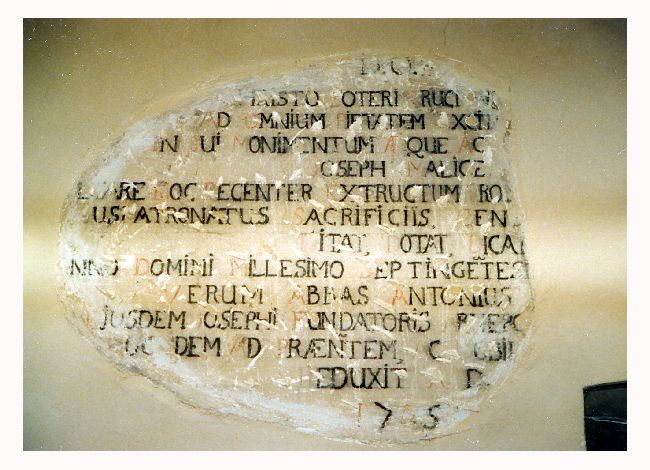 lapide - ambito Italia meridionale (sec. XVIII)