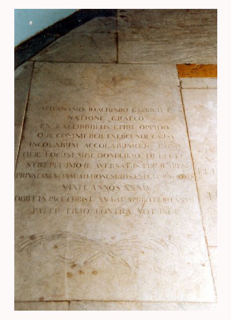 lastra tombale - ambito Italia meridionale (sec. XIX)