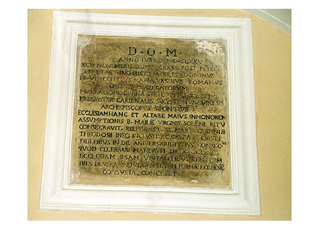 lapide - ambito Italia meridionale (sec. XVII)