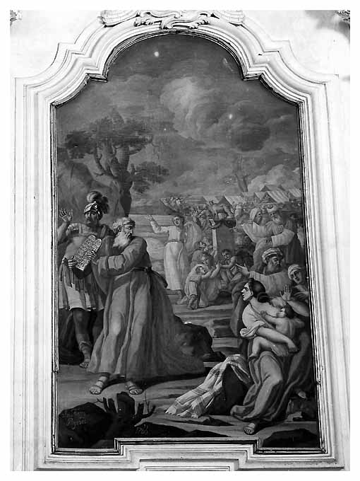 adorazione del vitello d'oro (dipinto) di Farina Giuseppe (sec. XVIII)