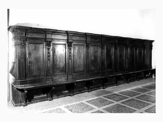 stalli di sacrestia, serie - ambito napoletano (seconda metà sec. XVIII)