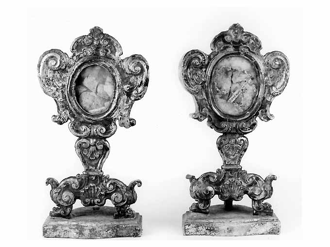 reliquiario - a ostensorio, opera isolata di B.D.R (sec. XVIII)