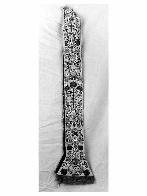 stola, elemento d'insieme - manifattura Italia meridionale (metà sec. XIX)