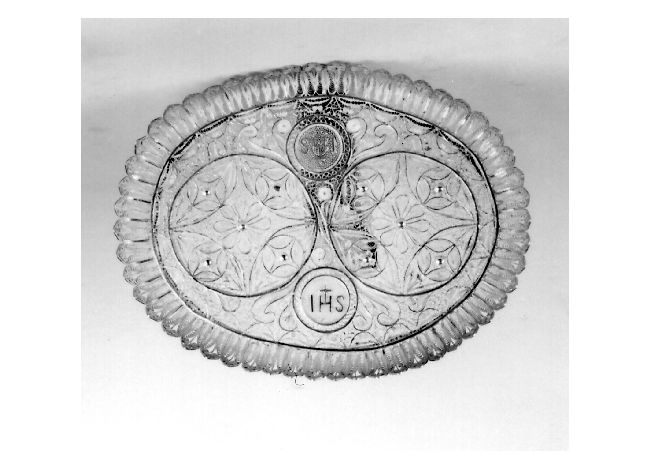 monogramma cristologico (vassoio) - ambito napoletano (?) (sec. XVII)