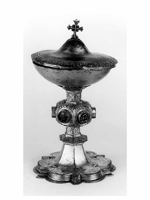 Cristo con Santi (pisside, opera isolata) - ambito Italia meridionale (sec. XV)