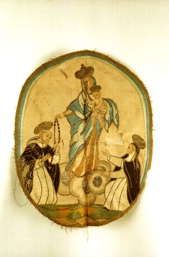 confraternita del SS. Rosario (emblema di confraternita, frammento) - ambito Italia meridionale (seconda metà sec. XVIII)