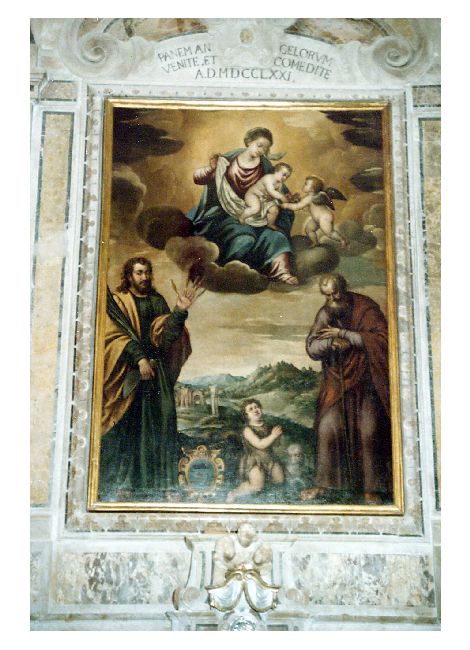 Madonna con Bambino e Santi (dipinto) - ambito veneto (secc. XVI/ XVII)