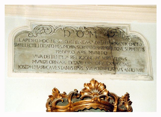 lapide - ambito Italia meridionale (sec. XVIII)