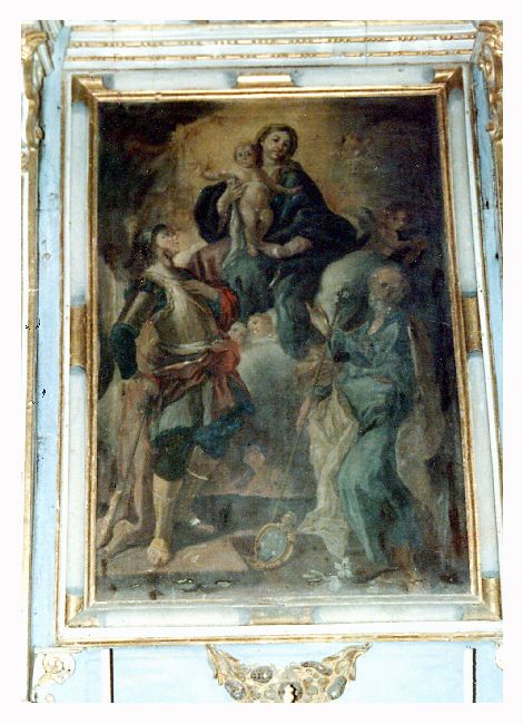 Madonna con Bambino in gloria e Santi (dipinto) di Schingo (sec. XVIII)