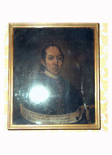 Eustachio Dentice vescovo di Vieste, ritratto di ecclesiastico (dipinto) - ambito Italia meridionale (sec. XIX)