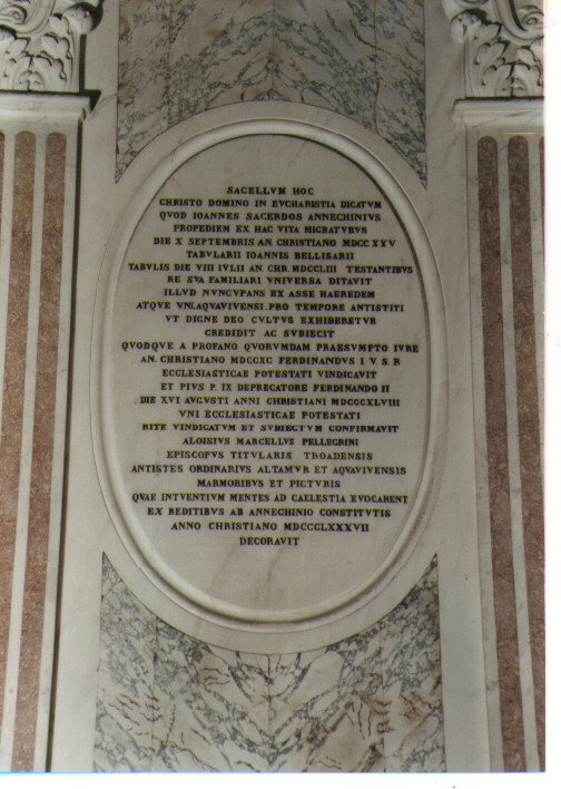 lapide - ambito Italia meridionale (sec. XIX)