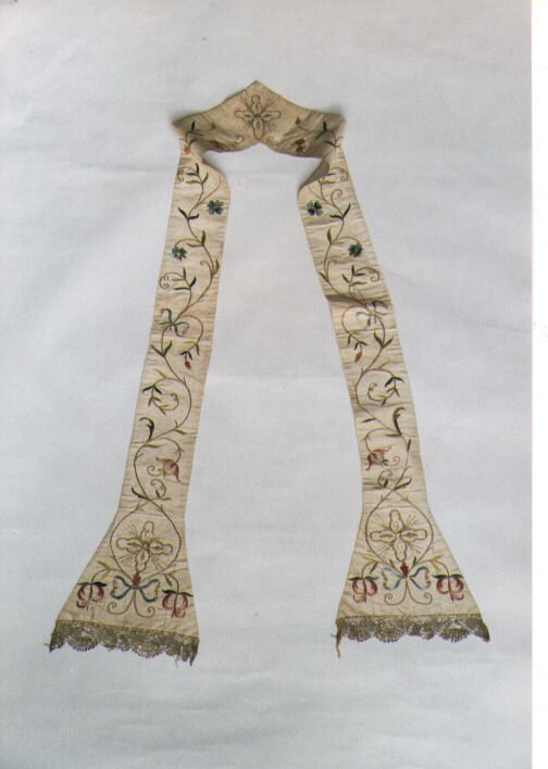 stola - manifattura Italia meridionale (secc. XVIII/ XIX)