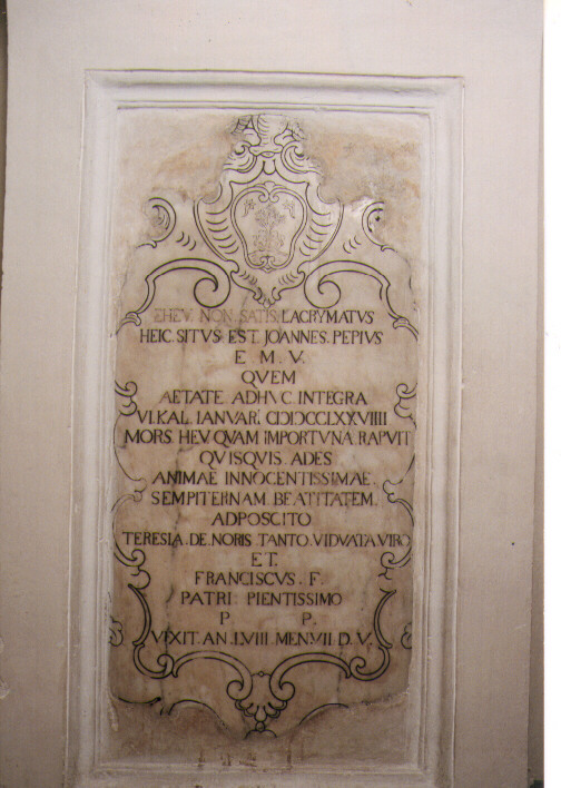 lapide tombale - ambito pugliese (sec. XVIII)