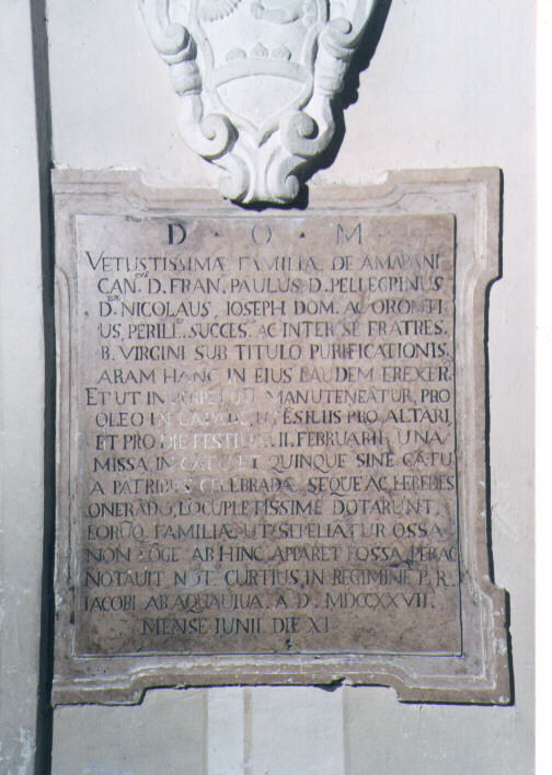 lapide - ambito pugliese (sec. XVIII)