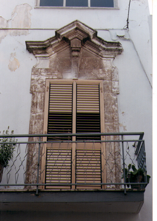 mostra di finestra, serie - ambito pugliese (ultimo quarto sec. XVIII)