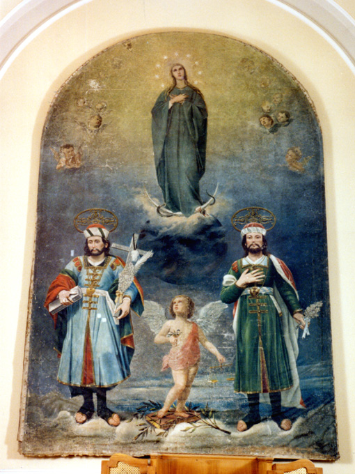 Immacolata Concezione e santi (dipinto) - ambito pugliese (ultimo quarto sec. XIX)