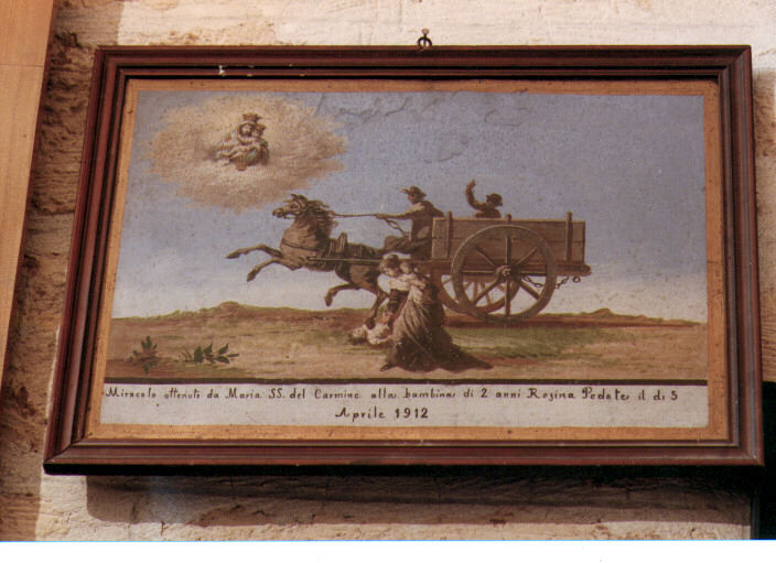 Madonna del Carmelo (ex voto) - ambito Italia meridionale (sec. XX)